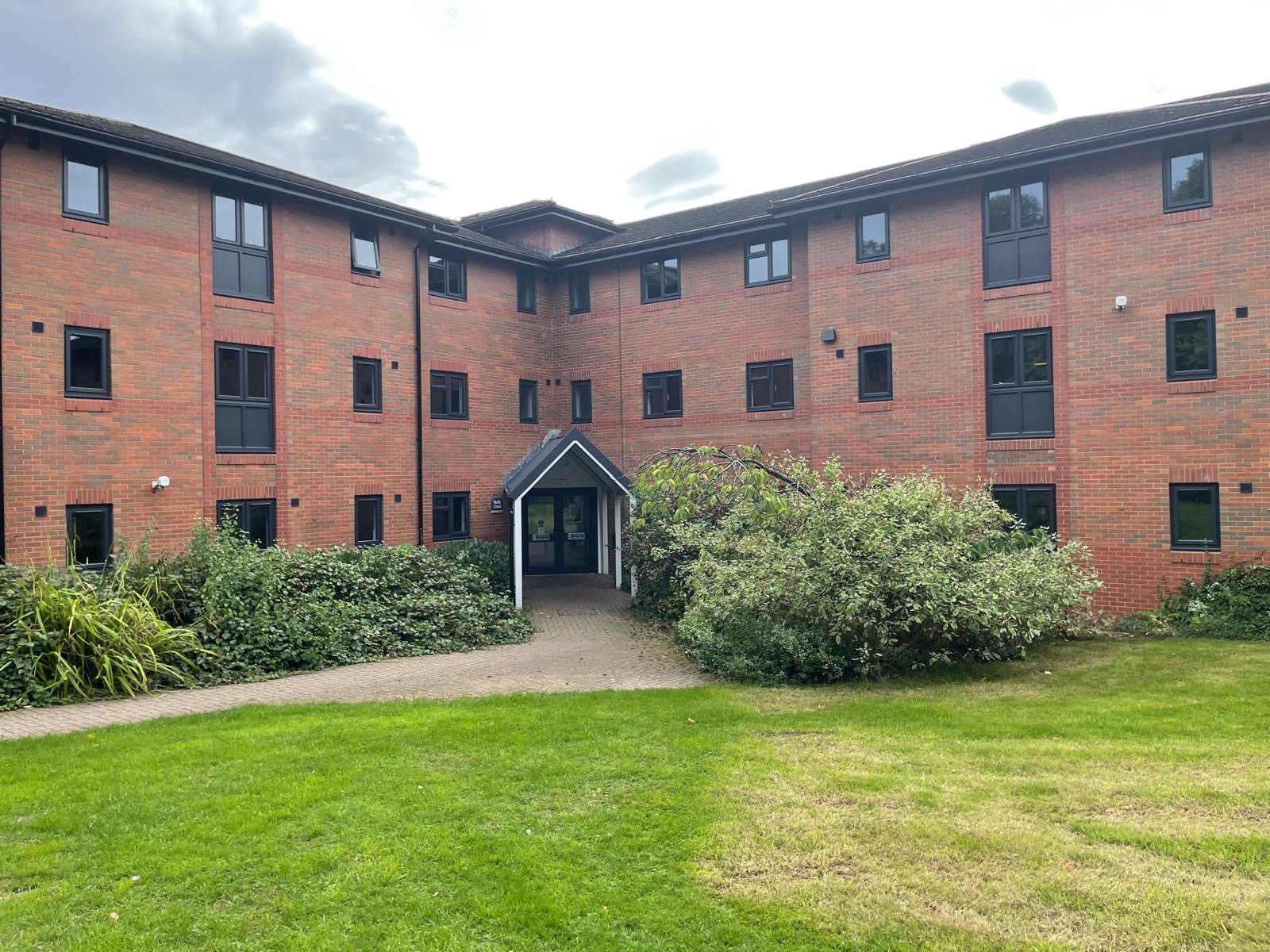 Grey uPVC windows installed at Keele University