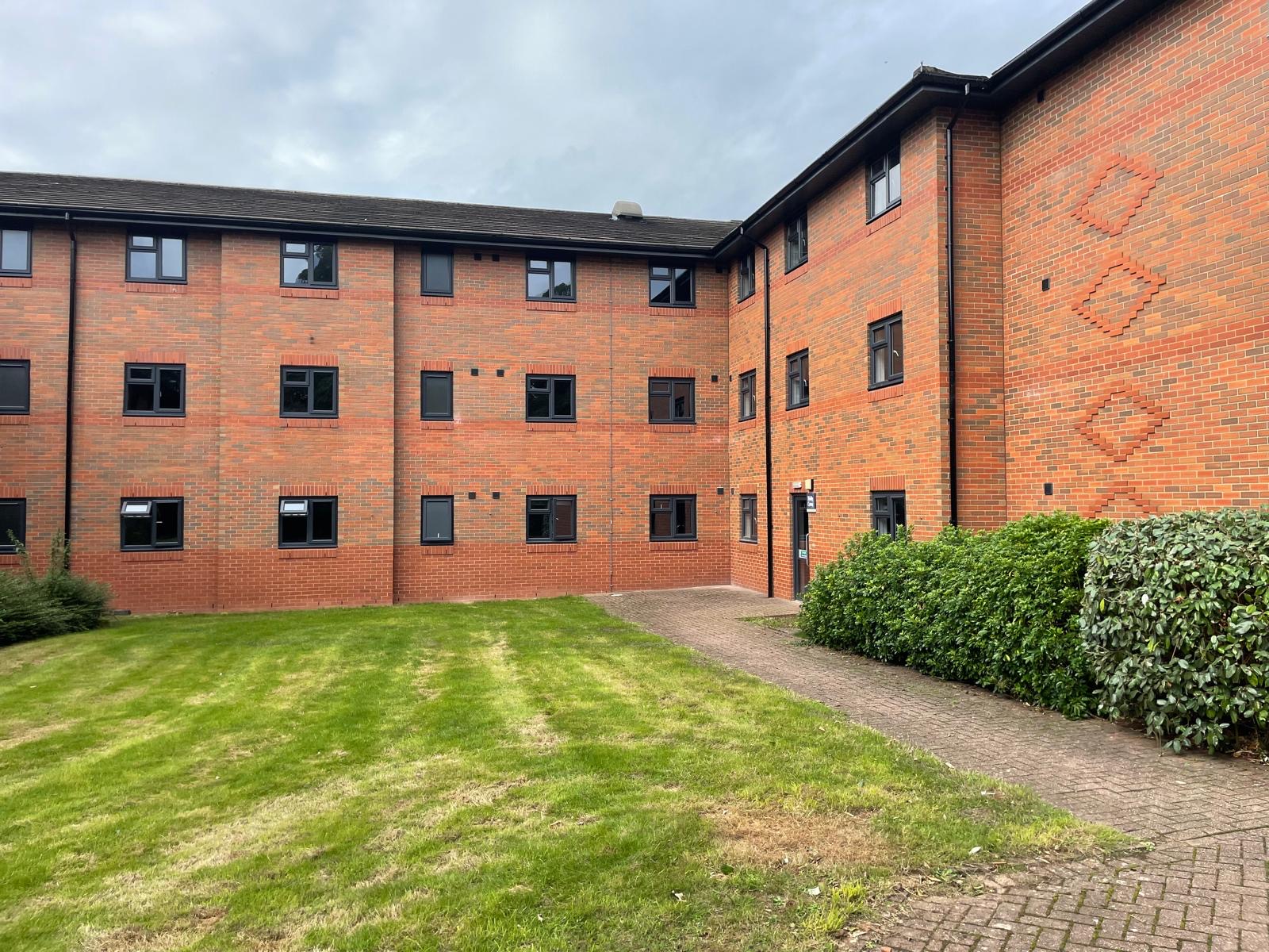 Completed commercial uPVC window installation at Keele University