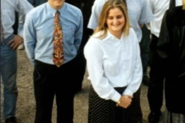 Strata Windows staff outside the showroom in 1990