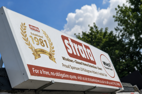 Strata Windows supporting Kidsgrove Athletic Football Club